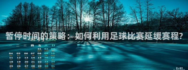 暂停时间的策略：如何利用足球比赛延缓赛程?