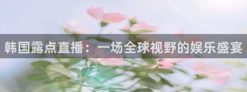 球神直播官网：韩国露点直播：一场全球视野的娱乐盛宴
